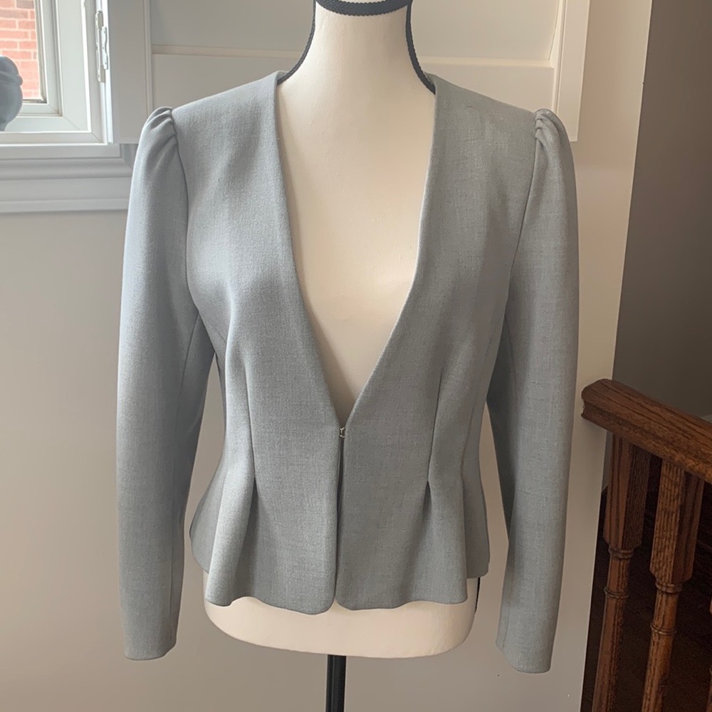 H&M | Tailored Grey Peplum Blazer
